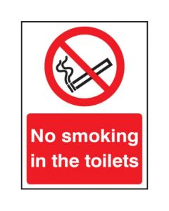 No Smoking in the Toilets Sign | 150mm x 200mm | Rigid Plastic