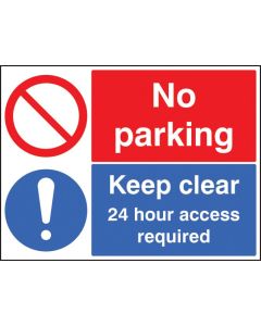 No Parking - Keep Clear 24 Hour Access Required Safety Signs