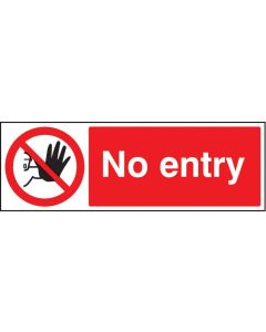 No Entry Sign | 300mm x 100mm | Polycarbonate