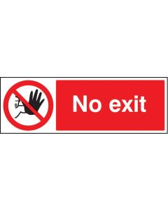 No Exit Safety Sign