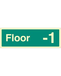 Floor Level Identification Signs | 450mm x 150mm | Photoluminescent Rigid