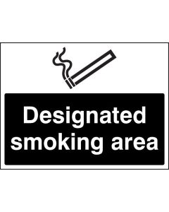 Designated Smoking Area Sign