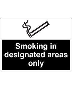 Smoking In Designated Areas Only Signs