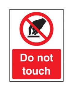 Do Not Touch Sign | 150mm x 200mm | Self Adhesive Vinyl