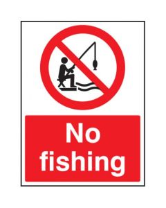 No Fishing Sign | 150mm x 200mm | Rigid Plastic