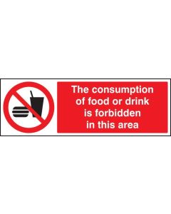 Consumption of Food or Drink Is Forbidden in This Area Safety Signs