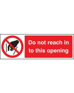 Do Not Reach in to This Opening Safety Signs