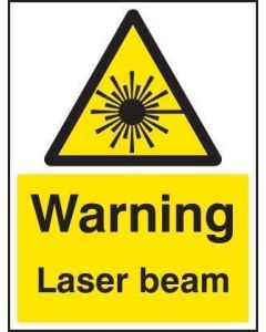 Warning Laser Beam Safety Sign