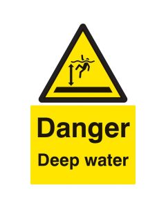 Danger Deep Water Sign | 300mm x 400mm | Rigid Plastic