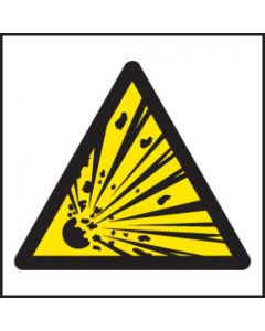 Explosive Symbol Safety Sign | 200mm x 200mm | Rigid Plastic