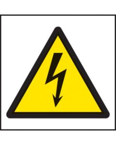 Electricity Symbol Safety Sign | 200mm x 200mm | Rigid Plastic