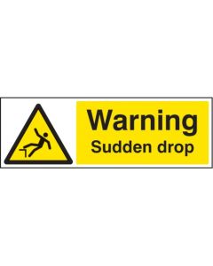 Warning Sudden Drop Signs