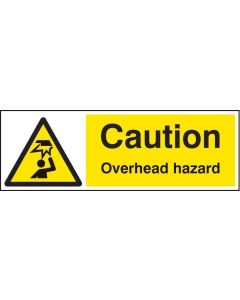 Caution Overhead Hazard Safety Signs