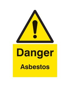 Danger Asbestos Safety Sign | 400mm x 600mm | Rigid Plastic