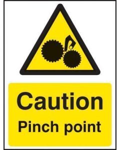 Caution Pinch Point Safety Signs