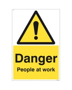 Danger People at Work Signs | 400mm x 600mm | Rigid Plastic