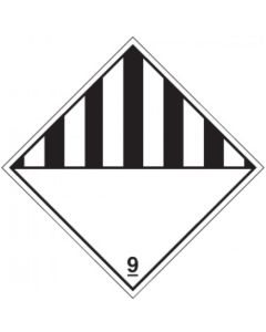 Black/White 9 - Hazard Warning Diamond | 200mm x 200mm | Rigid Plastic