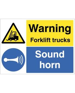 Warning Forklift Trucks - Sound Horn Signs