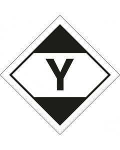 LQ Hazard Warning Diamond Y - Air Transport (ADR 2011) | 200mm x 200mm | Self Adhesive Vinyl