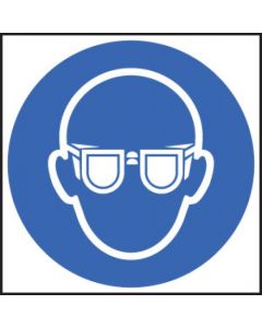 Goggles Symbol Sign | 200mm x 200mm | Rigid Plastic