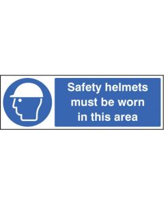 Safety Helmets Must Be Worn in This Area Signs