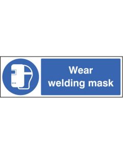 Wear Welding Mask Safety Signs