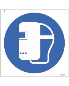 Welding Mask Symbol Signs | 200mm x 200mm | Rigid Plastic