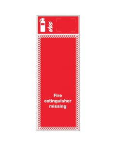 Extinguisher Missing Board | 300mm x 800mm | 3mm Foam PVC