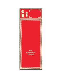 Extinguisher Missing Board | 300mm x 800mm | Photoluminescent Foam