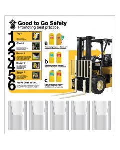 Good To Go Safety Information Station with 5 Dispensers | 700mm x 750mm | 10mm Foamex