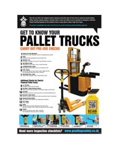 Good To Go Pallet Truck Inspection Poster | 420mm x 594mm | Synthetic Paper