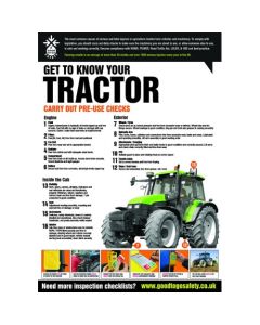 Good To Go Tractor Inspection Poster | 420mm x 594mm | Synthetic Paper