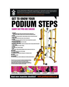 Good To Go Podium Steps Inspection Poster | 420mm x 594mm | Synthetic Paper