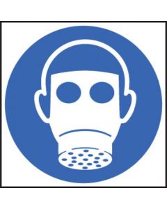 Respirator Symbol Sign | 200mm x 200mm | Self Adhesive Vinyl