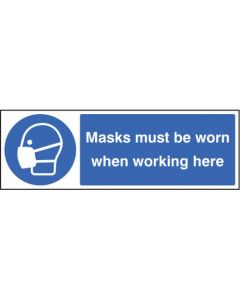 Masks Must Be Worn When Working Here Signs