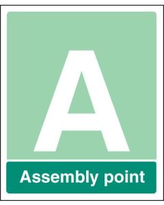 Assembly Point Sign **Add Your Letter or Number** | 450mm x 600mm | Rigid Plastic