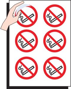 No Smoking Symbol - Sheet of 6 Labels