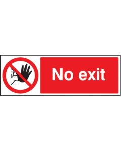 No Exit Banner c/w Eyelets | 1270mm x 610mm | PVC