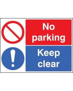 No Parking - Keep Clear Banner c/w Eyelets | 1270mm x 610mm | PVC