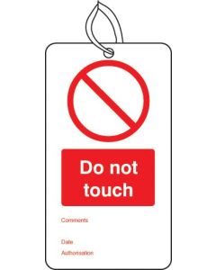 Do Not Touch - Double Sided Safety Tags - Pack of 10