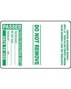 Passed - Electrical PAT Test - Roll of 100 Cable Wrap Labels