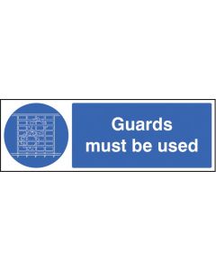 Guards Must Be Used Safety Signs