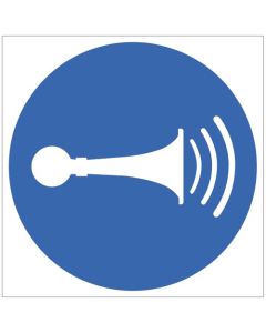 Sound Horn Symbol Safety Signs | 200mm x 200mm | Rigid Plastic