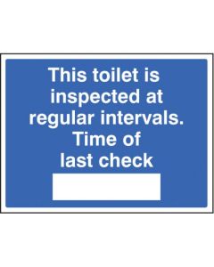 This Toilet is Inspected Signs | 400mm x 300mm | Rigid Plastic