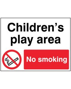 Childrens Play Area - No Smoking Sign | 200mm x 150mm | Rigid Plastic