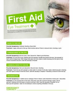 First Aid Eye Treatment Poster | 420mm x 594mm | Synthetic Paper