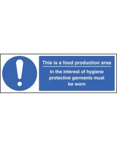 Food Production Area PPE Garments Must Be Worn Signs