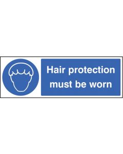 Hair Protection Must Be Worn Safety Signs