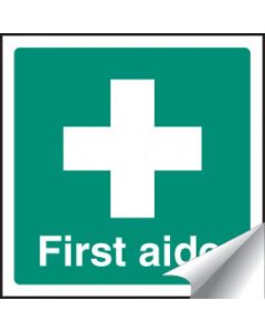 First Aider Sticker | 50mm x 50mm | Self Adhesive Vinyl