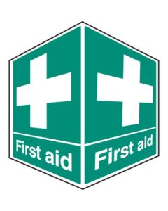 First Aid - Projecting Safety Signs | 150mm x 200mm | Rigid Plastic